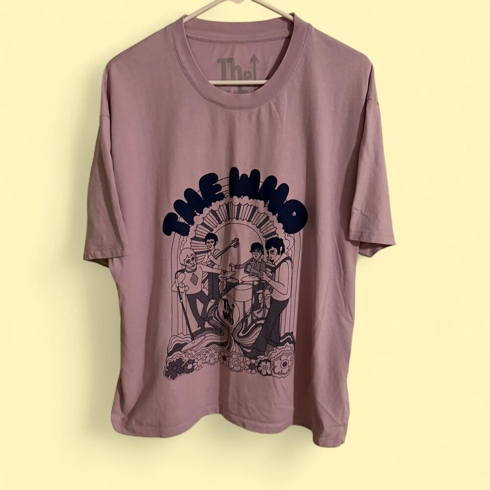 Topman t-shirt men XL purple The Who band retro portrait short sleeve graphic